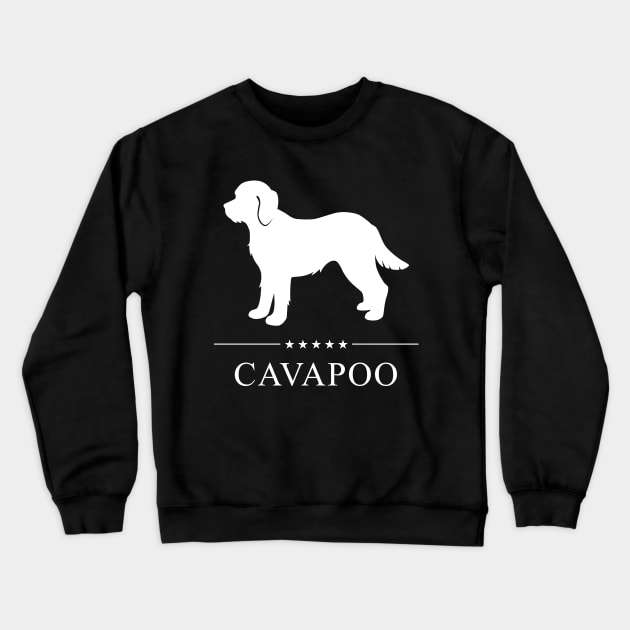 Cavapoo Dog White Silhouette Crewneck Sweatshirt by millersye